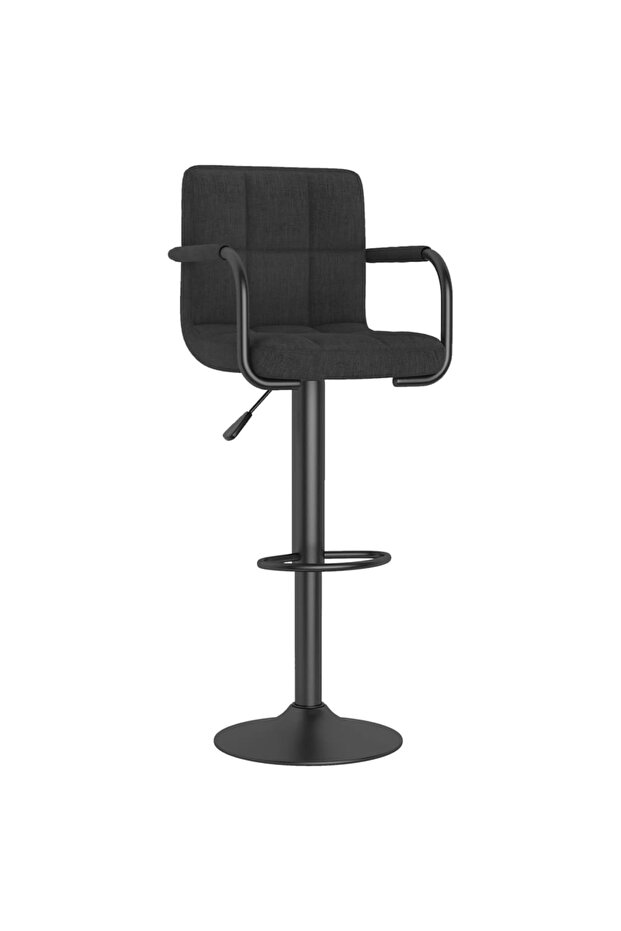 Scaun de bar, negru, material textil - 2