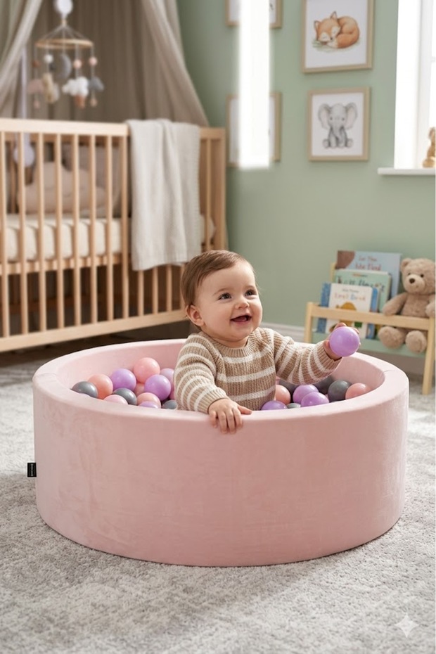 Pembe Sünger Bubble Pops Top Havuzu