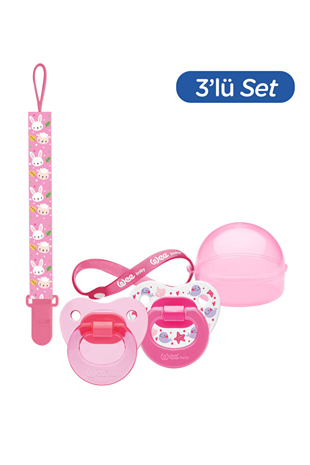 2-Piece Pacifier Set (Box and Tape Set) 0-6 Months Girl
