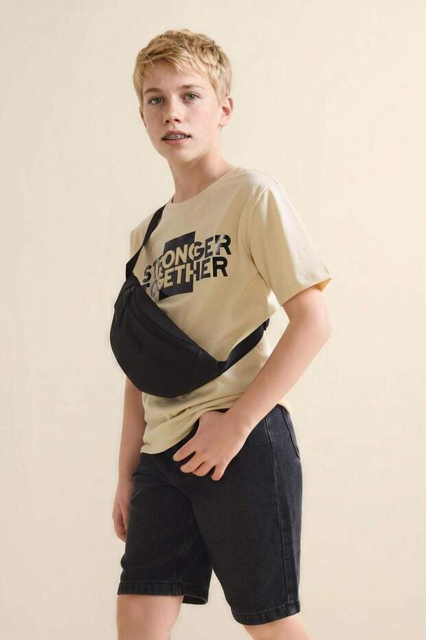 Faux Leather Waist Bag for Boys I0617A8Ns
