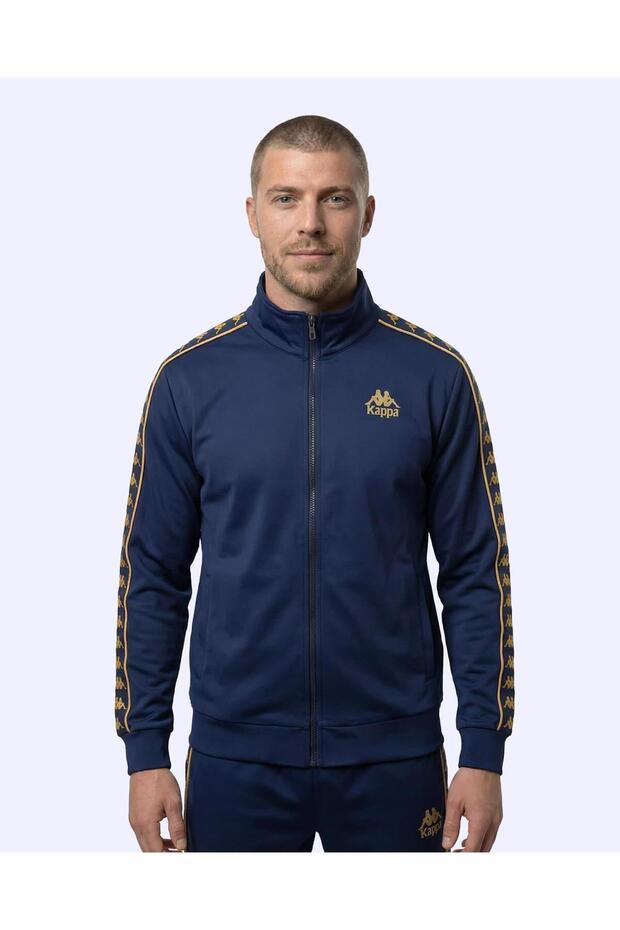 222 Banda Andry Full Zip Men's Navy Blue Regular Zip-Up Sweatshirt