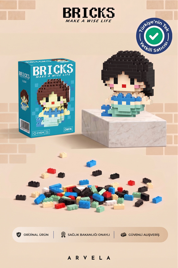 Disney Mermaid Ariel Mini Block Set – Micro Building Toy Style Mermaid Character Figure Toy