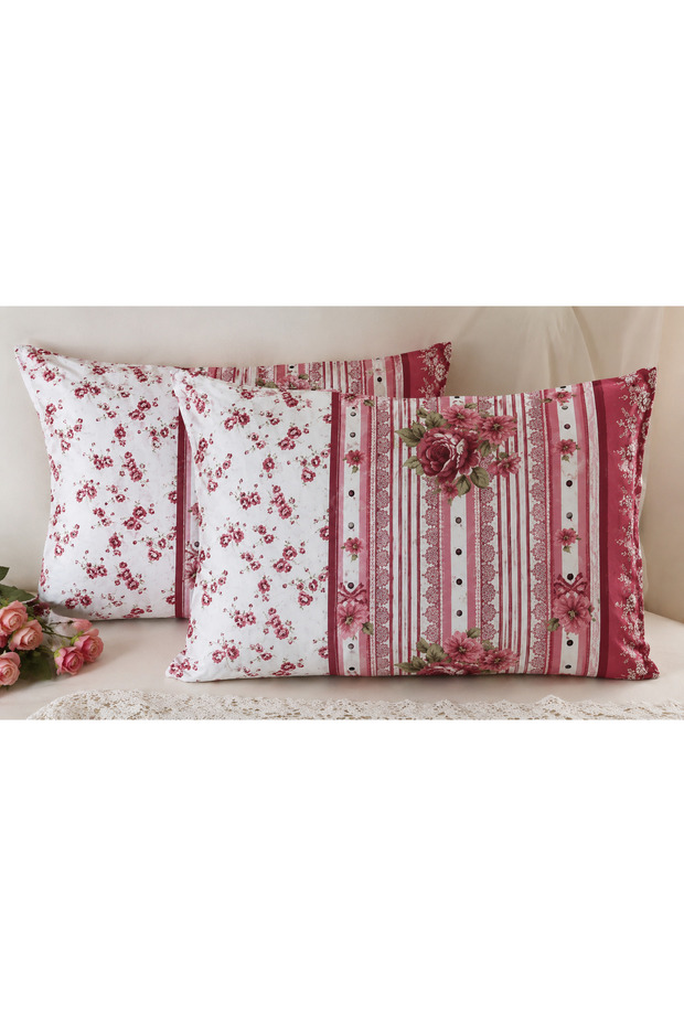 Pillow Cover 2 Pieces Pink Green White (48X65)Quality Useful Stylish Beautiful