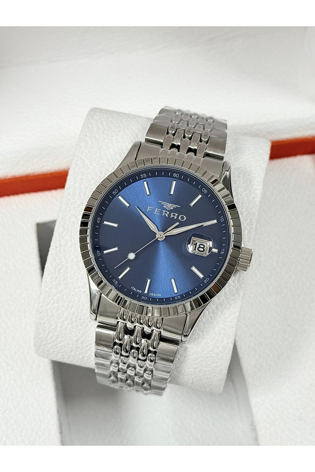 Silver Steel Cord Men's Wristwatch Fm43044A-A3 All Functions Active 3Atm Water Resistant