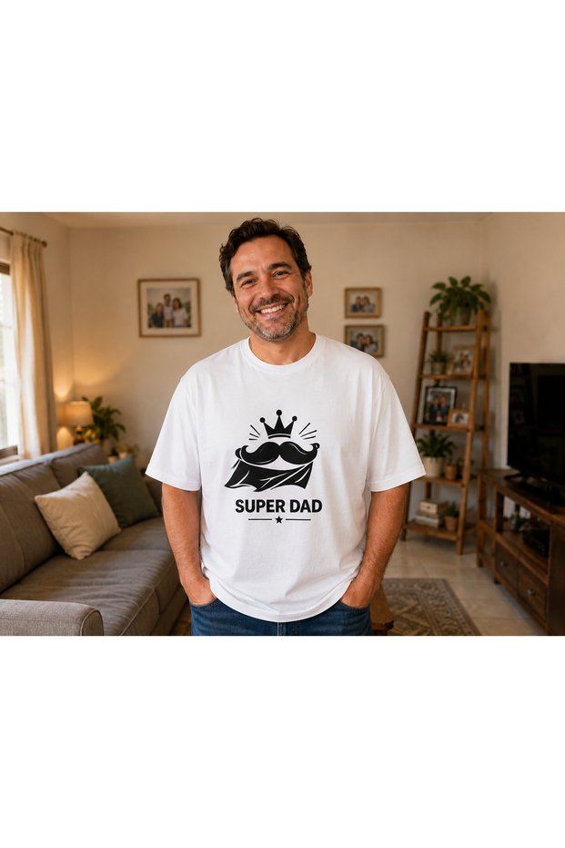Special Printed Black Oversize T-Shirt for Dad – Different Design Options