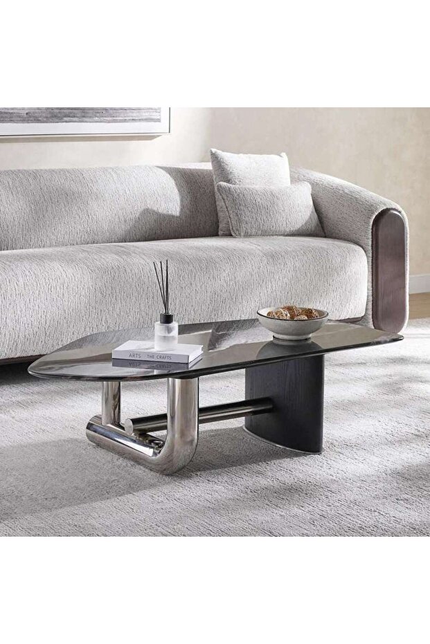 Forlis Coffee Table Marble - Black & Silver