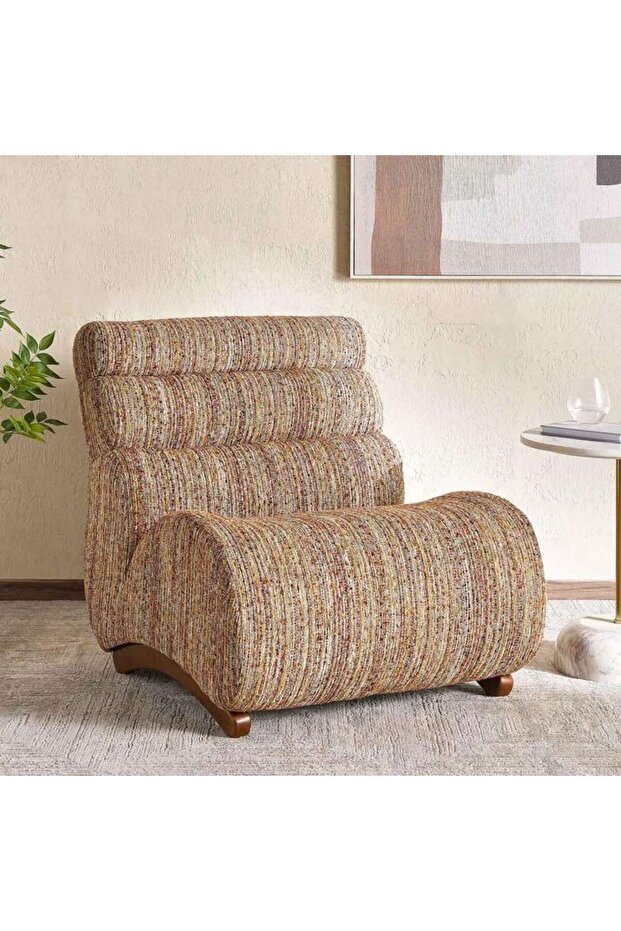 Luxe Rest Accent Chair - Maroon& Beige