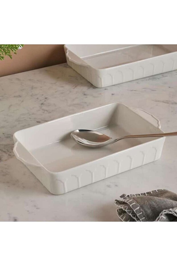 Elmira Porcelain Rectangular Baking Dish 34x20x6cm -white