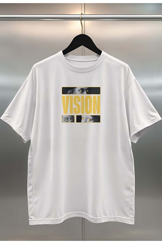 Vision Digital Printing Oversize White Unisex T-Shirt