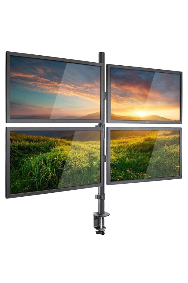 EF54 Steel Design 2-8 Kg Quad Screen Elevator 13-27inch Monitor Stand