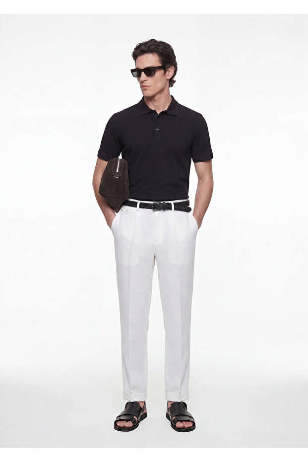 Negru simplu tricou - 2