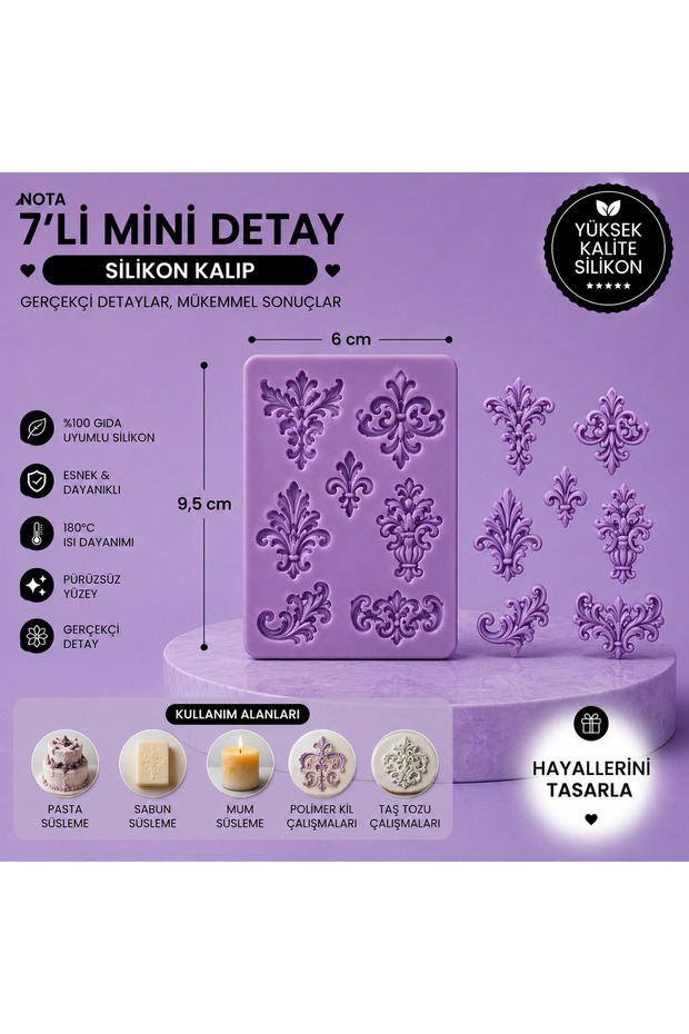Silikon Kalıp 7'li Mini Detay