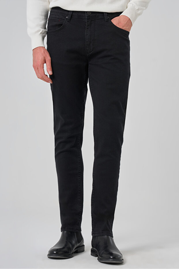 Men's Black Denim 5 Pocket Slim Fit Jean Jeans