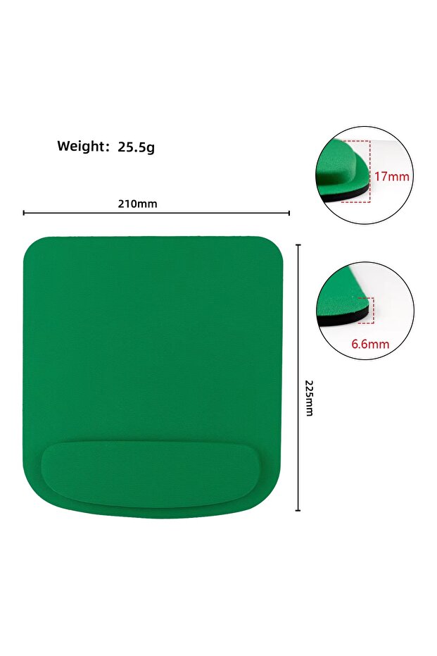 Green Computer Game Mouse Pad Environmental Eva Ergonomic Mousepad Wrist Pad Solid Color Comfortable
