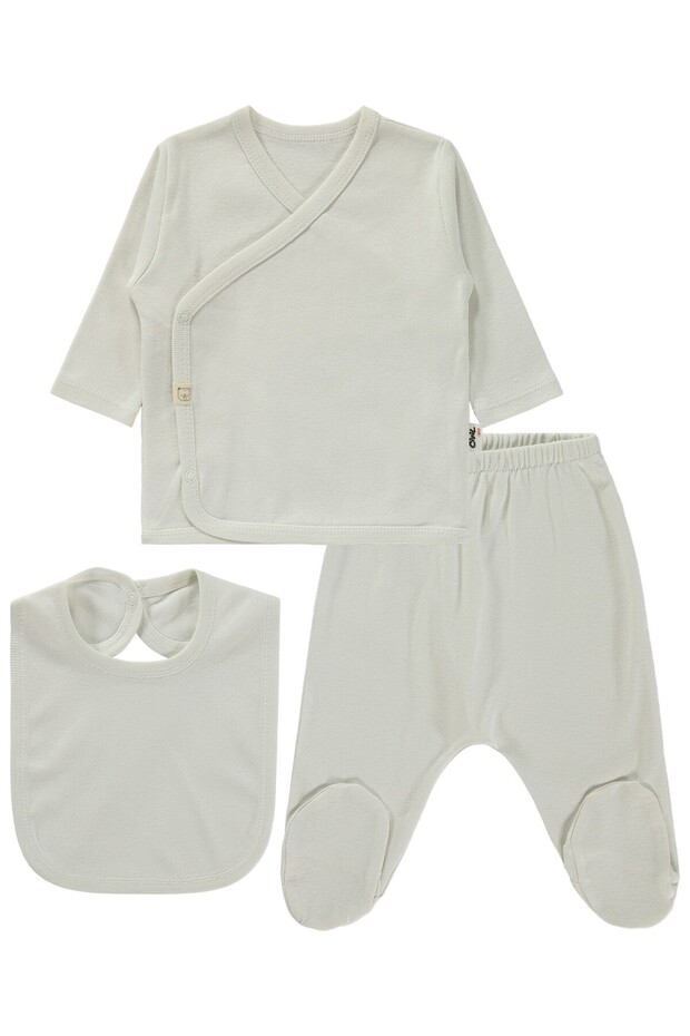 3-Piece Basic Bodysuit Sets - Ecru