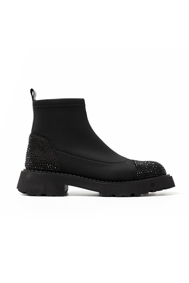 Women's / Girls' Boots Gtn-24565 Black Strec Black Stone