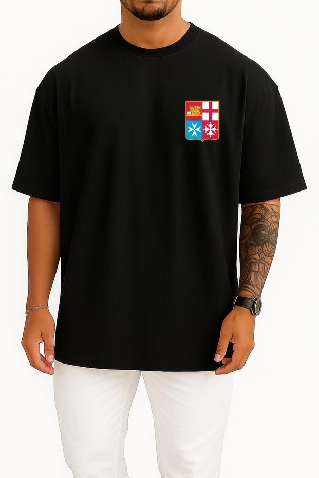 Oversize Flag of Italy Maritime Republics Italian Navy Jack Pocket Design Unisex T-Shirt
