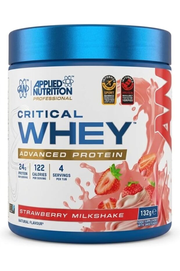 Critical Whey Protein Powder - Strawberry Milkshake (132g) Advanced Protein