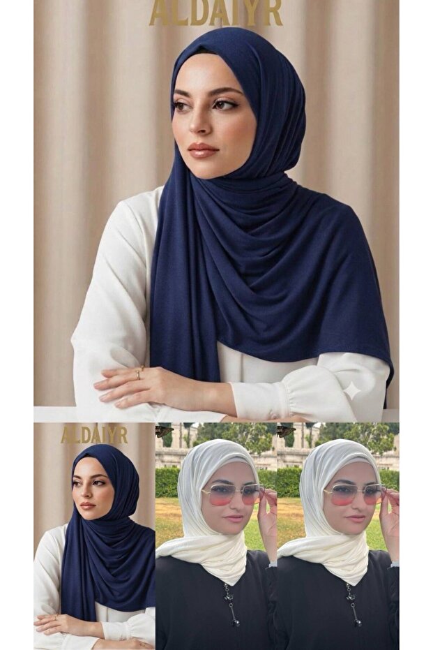 4 Pcs Combed Cotton Shawl Plain
