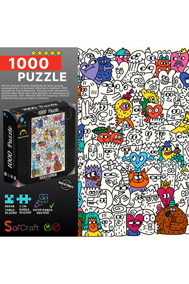 1000 Piece Puzzle Faces and Feelings Festival Humor # 6565