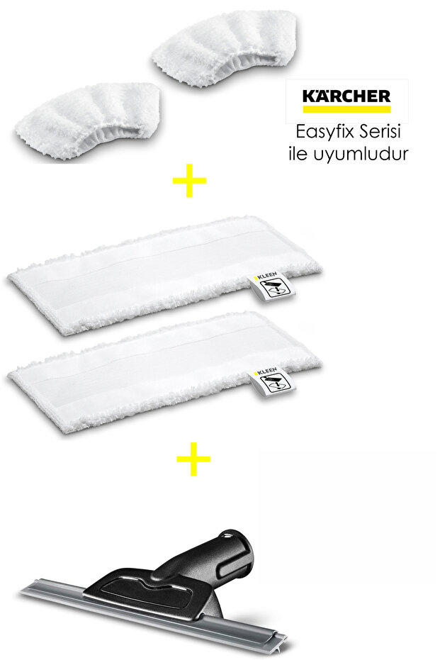 مجموعة قماش الممسحة المتوافقة مع موديلات أجهزة التنظيف بالبخار Karcher SC2 SC3 SC4 SC5 (لرؤوس Easyfix)