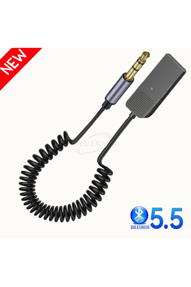 بلوتوث 5.5-B لاسلكي بلوتوث 5.4 مستقبل صوت دونجل USB إلى مقبس AUX 3.5 مم صوت السيارة Handsfr
