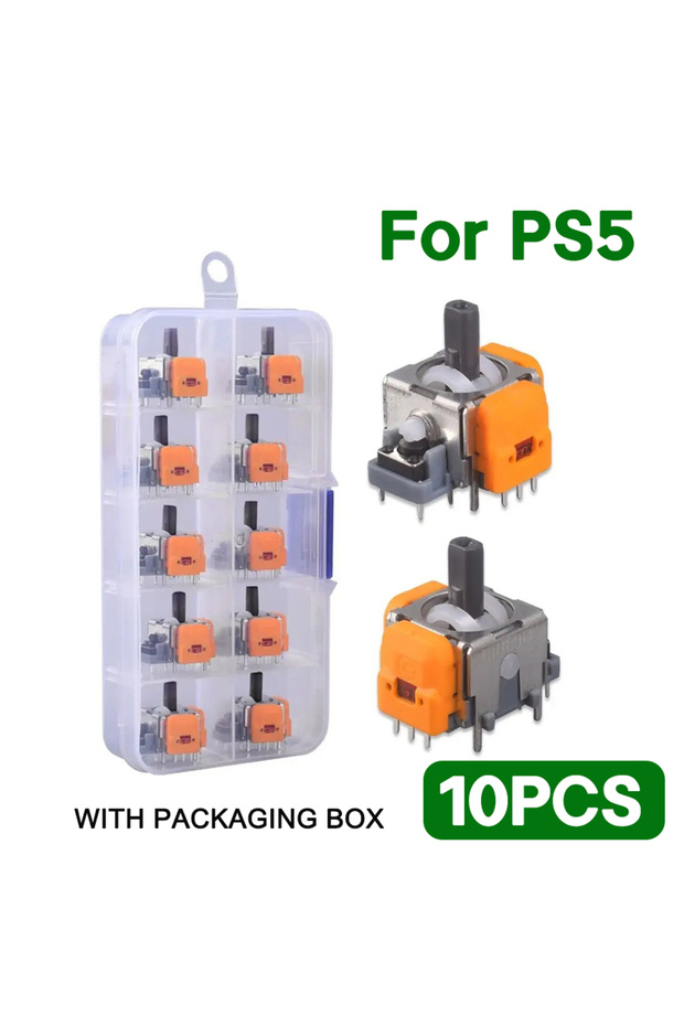 لـ PS5-10PCS عصا تحكم بديلة ذات تأثير هول بمستشعر تناظري ثلاثي الأبعاد لـ PS5/PS4/Xbox/Switch P