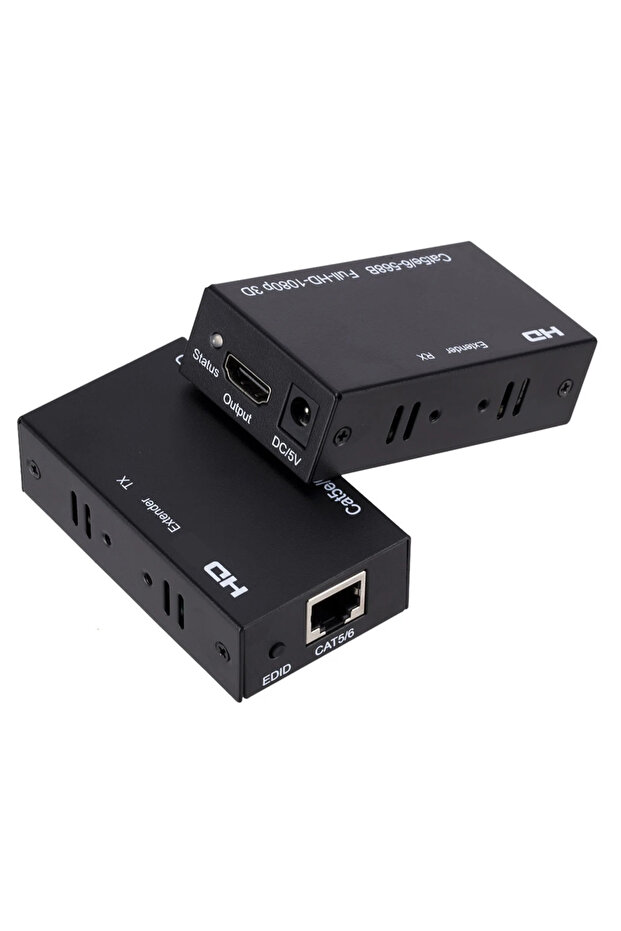 US Plug 60M HDMI-compatible Extender RJ45 Ports Network HD 1080P Network Extender by CAT5e CAT6 LAN