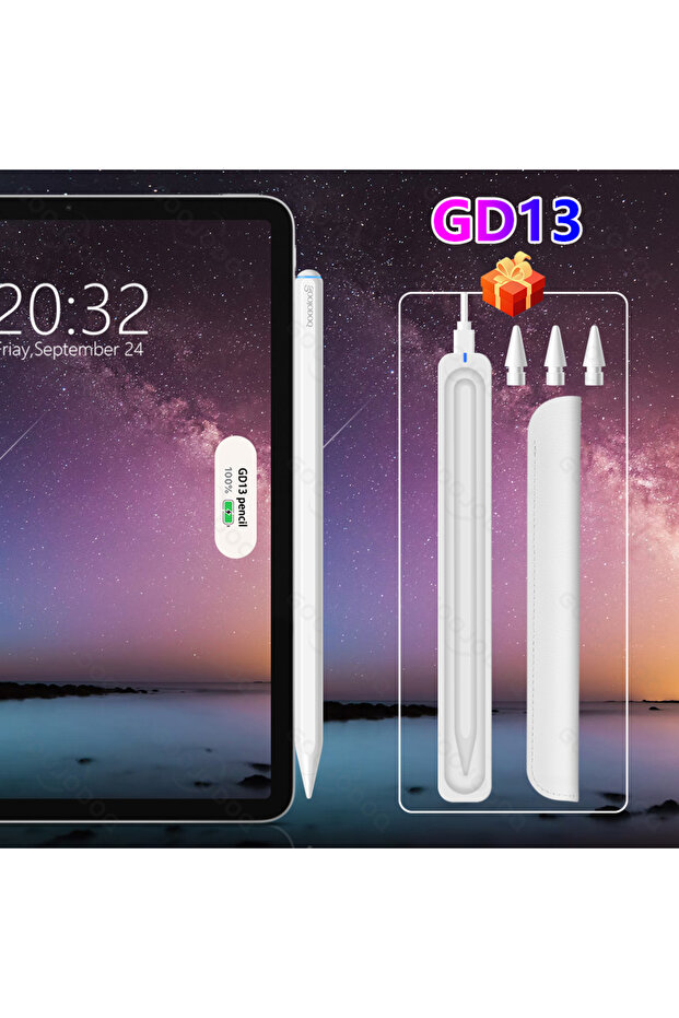 GOOJODOQ 3 tips charger case For Apple Pencil 2 1 with Wireless Charging, for iPad Pencil Palm Rejec
