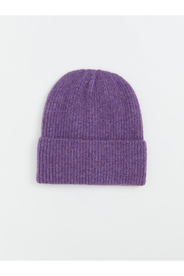 Alita City Farkıyla Lcw Accessories Purple Knitwear Plain Women's Beanie