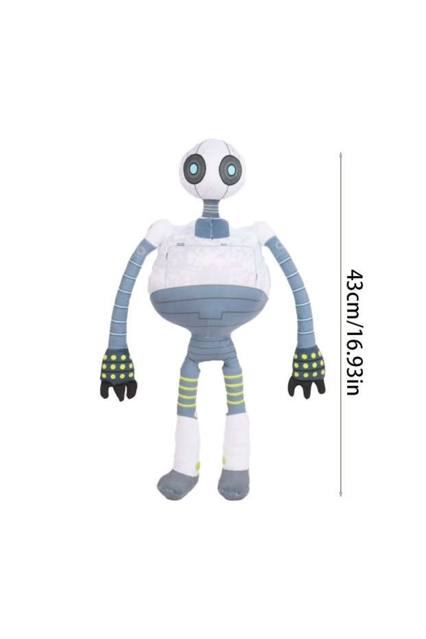 43cm 43cm white The Wild Robot Plush Roz Plush Toy Movie Surrounding Plush Characters Plushie Stuffe