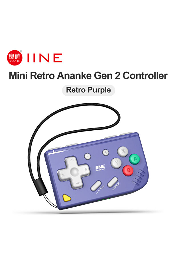 وحدة تحكم ألعاب ريترو صغيرة IINE Ananke Gen 2 باللون الأرجواني لنينتندو سويتش 2/1 وiOS وأندرويد والكمبيوتر والتابلت
