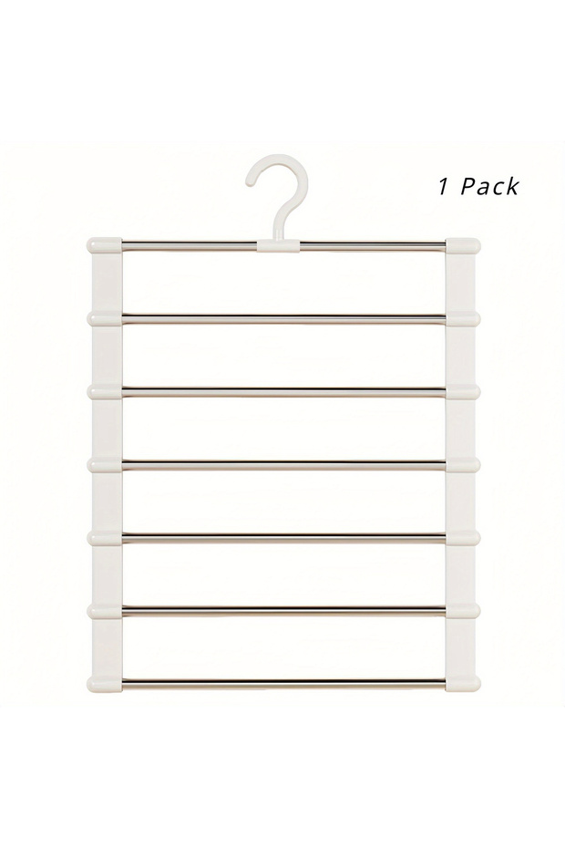 1pc 1pc Stainless Steel Space-Saving Foldable Pants Hangers for Jeans, Leggings & Trousers - Closet