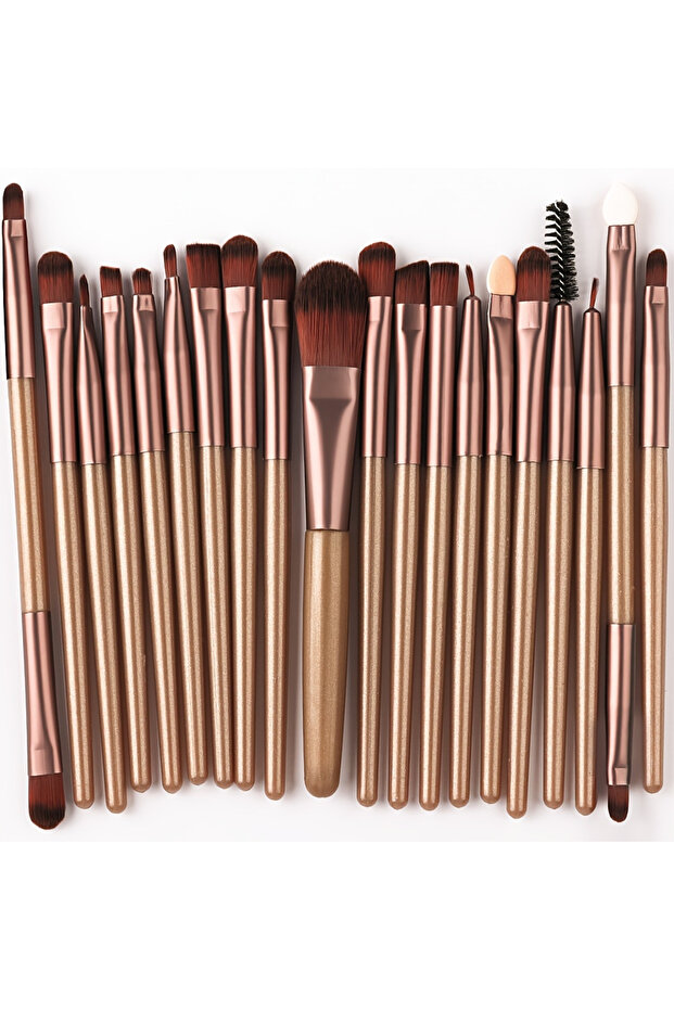 COFFEE Makeup Brush Set 20Pcs Kit Soft Fluffy Eye Shadow Brushes Cosmetic Foundation Powder Highligh