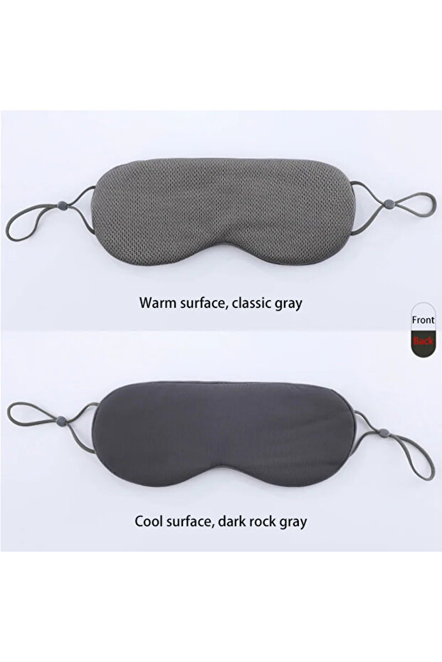 03 1pc Sleeping Eye Mask Korean Style Ice Silk Warm And Cool Dual Use Adjustable Travel Light Blocki