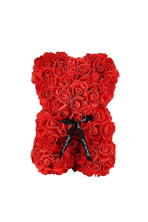 Red 2026 Artificial Flower Eternal Rose Teddy Bear for 520 Mom Mother's Day Birthday Valentine's Day
