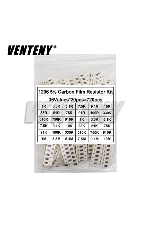 1206 33valuesX20PCS 0402 0603 0805 1206 1210 2010 2512 SMD Chip Resistor Sample Kit Alloy Resistance