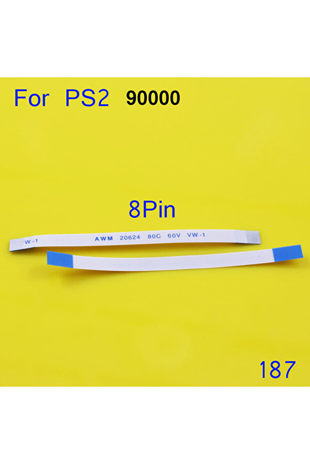 كابل شريطي مرن لمفتاح إعادة تشغيل وفصل الطاقة، 187 8pin، متوافق مع PS2، PS3 Slim 2000 2500 3000 4000، وPS4، 20 قطعة