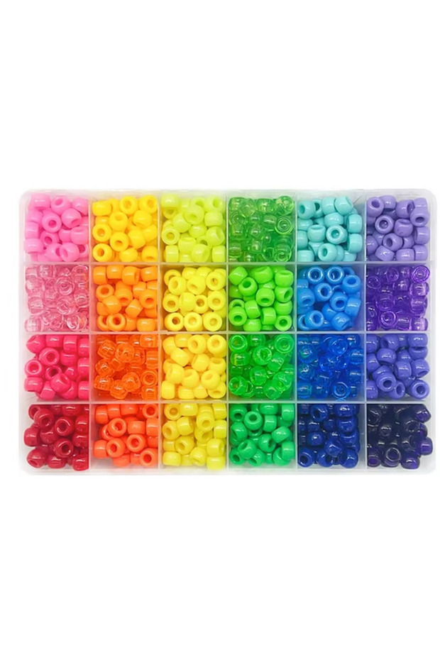 600pcsbeads Bracelet Making Kit, Friendship Bracelet Kandi Pony Beads, Hair Beads with Letter Beads