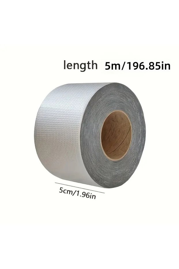 50mm Other 5m Clear Heavy Duty Waterproof Aluminum Foil Tape - High Temp Resistant, Instant Seal for