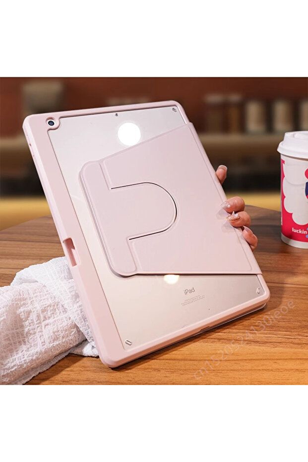 جراب iPad 10.2 7th 8th 9th وردي لجهاز iPad 10.2 7th 8th 9th iPad A16 11th10th Generation غطاء دوار