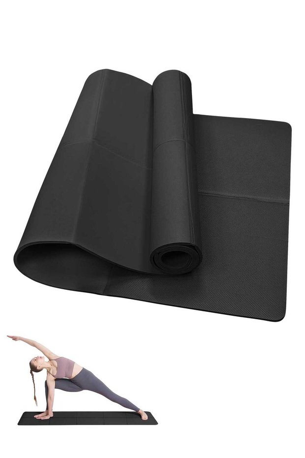 3mm black Yoga Mat Pilates Fitness Mat 3/4/6mm Thicknes Non Slip Yoga Cushion Travel Fitness Exercis