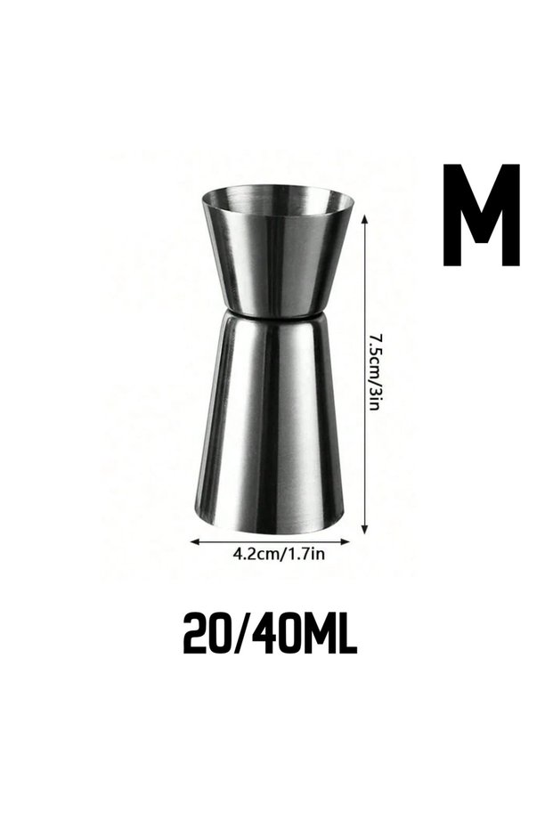 M 1pc Stainless Steel Measuring Cup Cocktail Shaker Peg Measurer Jigger Dual Shot Drink Alcohol Capa