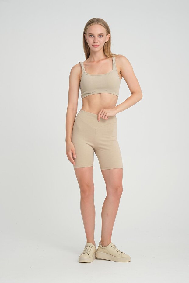 High Waist Tightening Biker Tights (B24-00204)