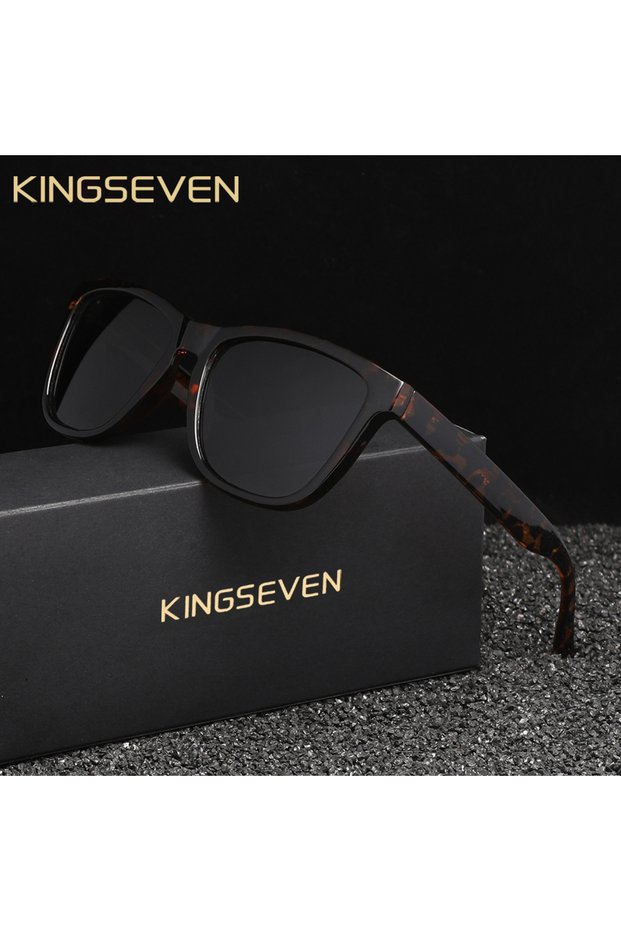 LC-C12 KNGSEVEN Trendy Round Sunglasses Men Women Causal Polarized Anti-UV400 Glasses Outdoor Causal