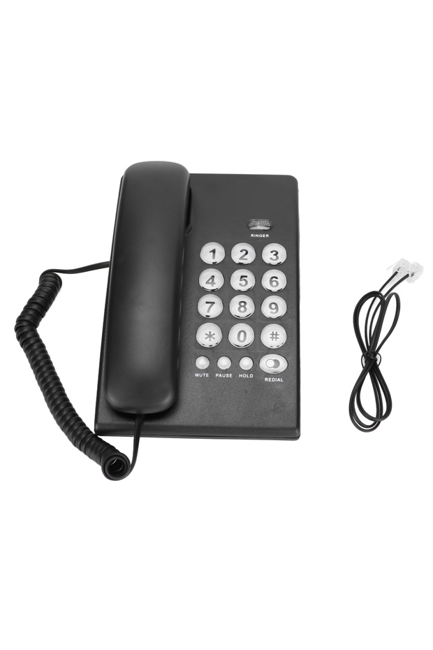 black Wired Telephone KXT504 Desktop Wired Telephone with Large Multifunctional Keypad Suitable for