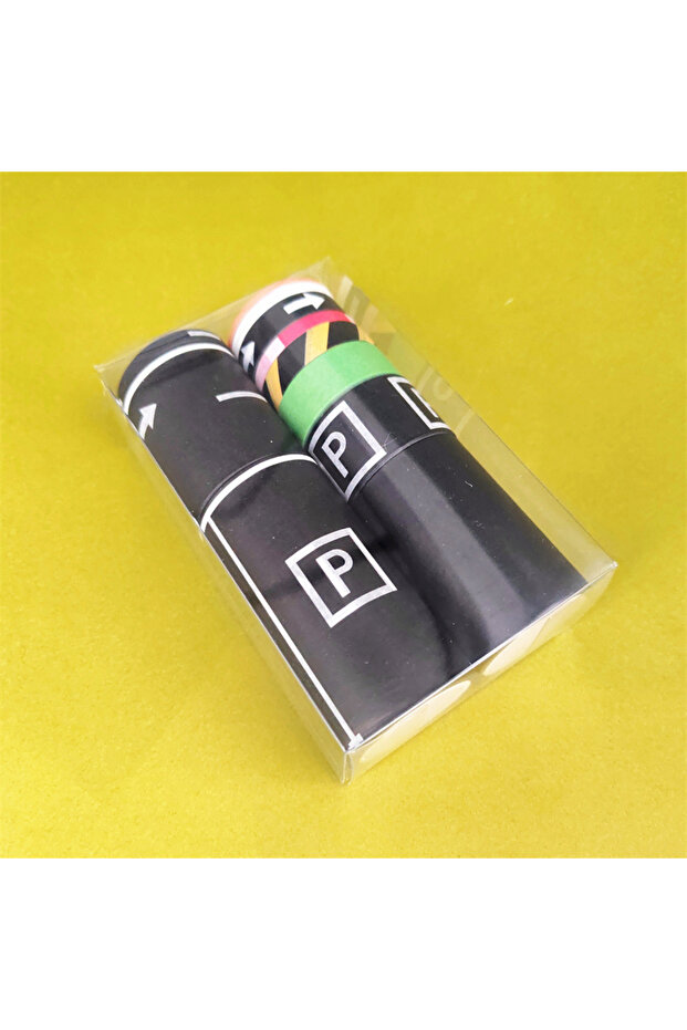 black 13 Roll Road Game and Paper Tape Set, Suitable for DIY Thin Sticker Games on the Road, Holiday