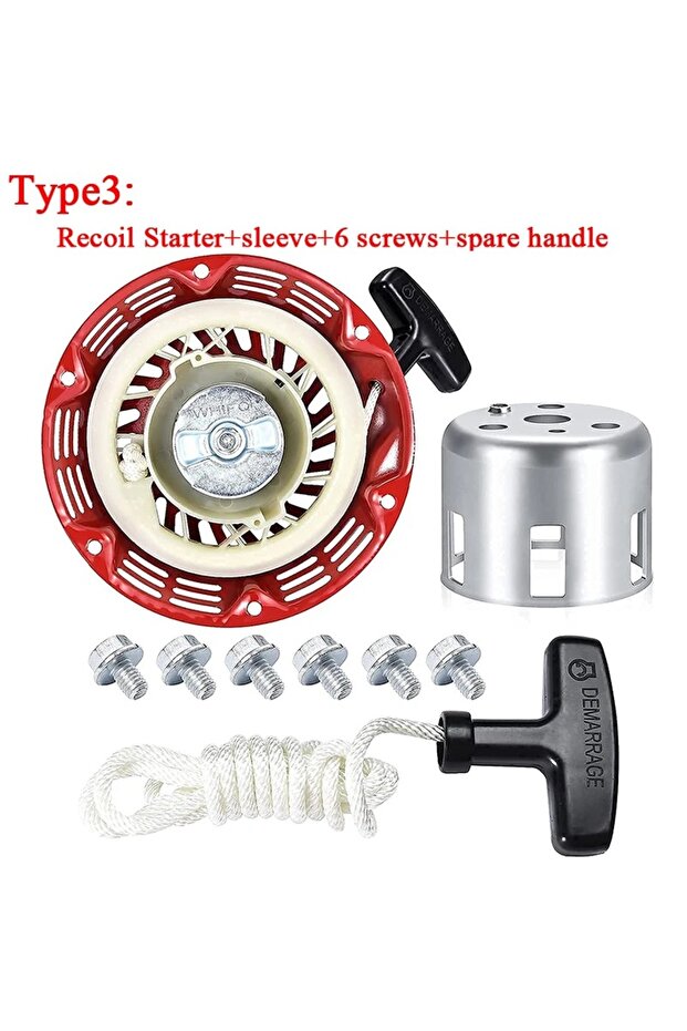 9PC LUSQI Complete Recoil Starter Kit For Honda GX120-GX200 168F 170F 163CC 196CC Engine Lawn Mower