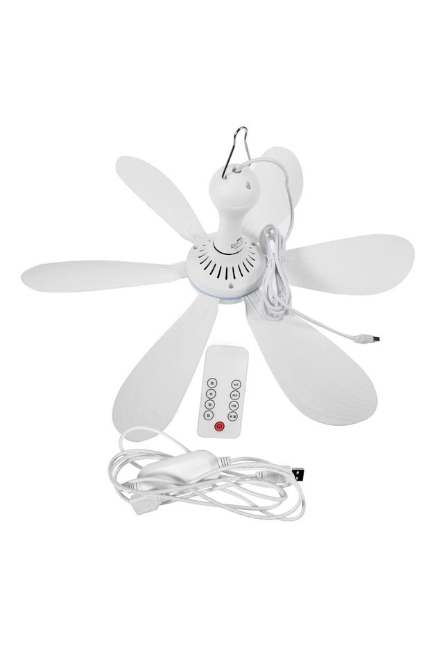 With Remote Control Silent 6 Leaves USB Powered Ceiling Canopy Fan with Remote Control Timing 4 Spee