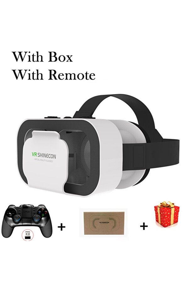 نظارات الواقع الافتراضي Shinecon VR مع جهاز تحكم عن بعد، وسماعة رأس الواقع الافتراضي Viar، وأجهزة ثلاثية الأبعاد، وخوذة، ونظارات واقية، وعدسات لـ